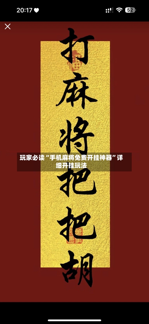 玩家必读“手机麻将免费开挂神器”详细开挂玩法-第3张图片