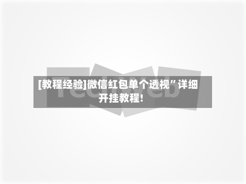 [教程经验]微信红包单个透视”详细开挂教程!-第2张图片