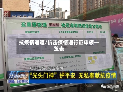 抗疫情通道/抗击疫情通行证申领一览表-第3张图片