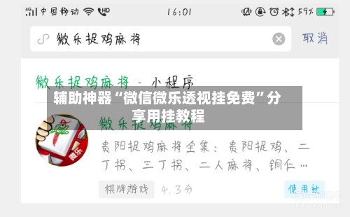 辅助神器“微信微乐透视挂免费”分享用挂教程-第1张图片