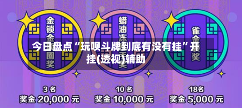 今日盘点“玩呗斗牌到底有没有挂”开挂(透视)辅助-第1张图片