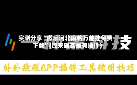 实测分享“微乐河北麻将万能挂免费下载”(原来确实是有插件)-第3张图片