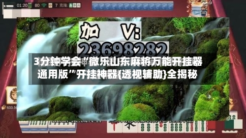 3分钟学会“微乐山东麻将万能开挂器通用版	”开挂神器{透视辅助}全揭秘-第3张图片