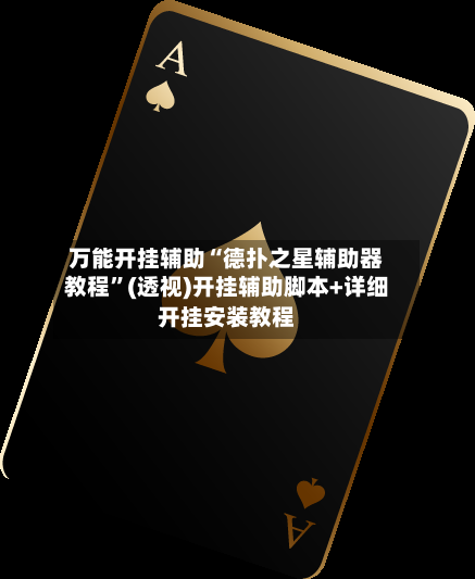 万能开挂辅助“德扑之星辅助器教程”(透视)开挂辅助脚本+详细开挂安装教程-第1张图片