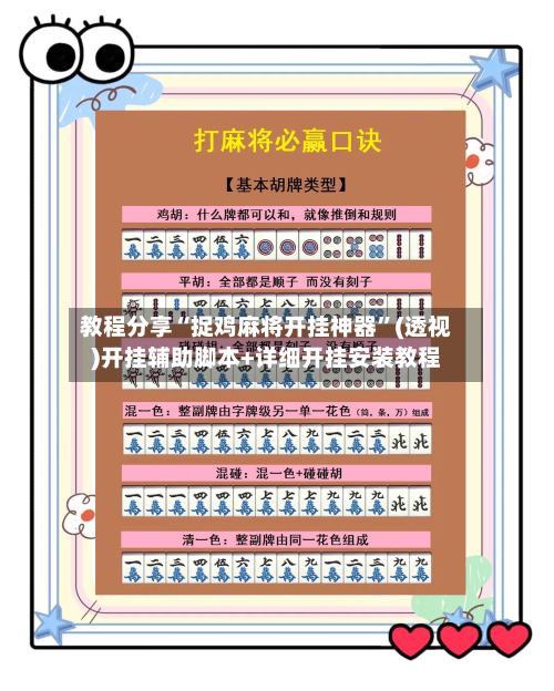 教程分享“捉鸡麻将开挂神器	”(透视)开挂辅助脚本+详细开挂安装教程-第1张图片