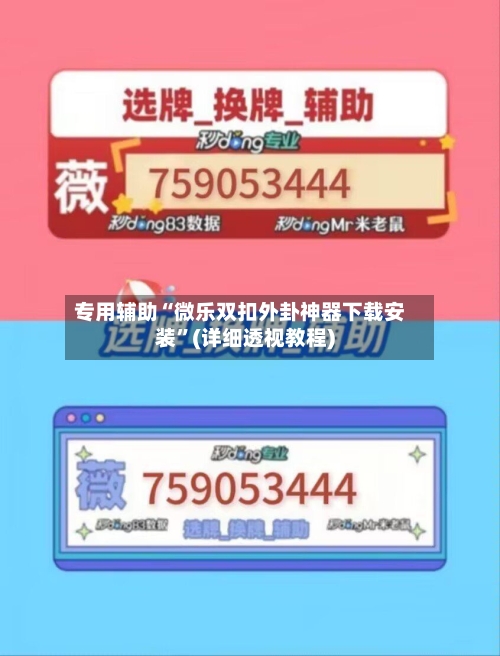 专用辅助“微乐双扣外卦神器下载安装	”(详细透视教程)-第2张图片