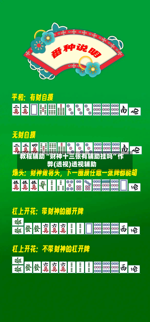 教程辅助“财神十三张有辅助挂吗”作弊(透视)透视辅助-第2张图片