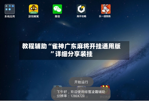 教程辅助“雀神广东麻将开挂通用版”详细分享装挂-第2张图片