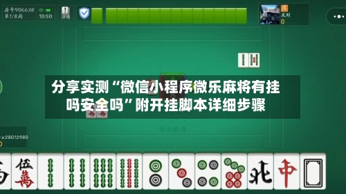分享实测“微信小程序微乐麻将有挂吗安全吗”附开挂脚本详细步骤-第3张图片