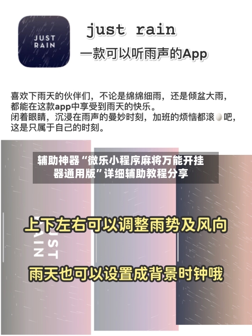 辅助神器“微乐小程序麻将万能开挂器通用版	”详细辅助教程分享-第2张图片