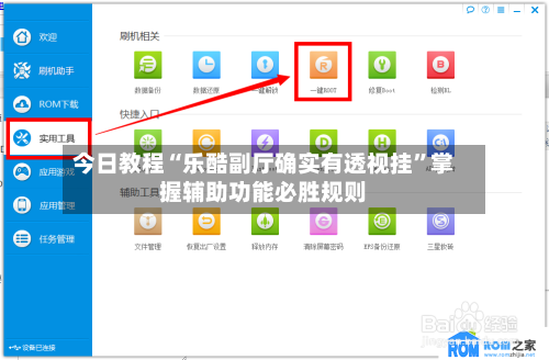 今日教程“乐酷副厅确实有透视挂”掌握辅助功能必胜规则-第3张图片