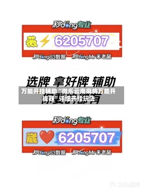 万能开挂辅助“微乐云南麻将万能开挂器”详细开挂玩法-第1张图片