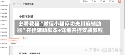 必看教程“微信小程序功夫川麻辅助器	”开挂辅助脚本+详细开挂安装教程-第1张图片