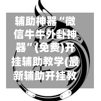 辅助神器“微信牛牛外卦神器”(免费)开挂辅助教学(最新辅助开挂教程)-第1张图片