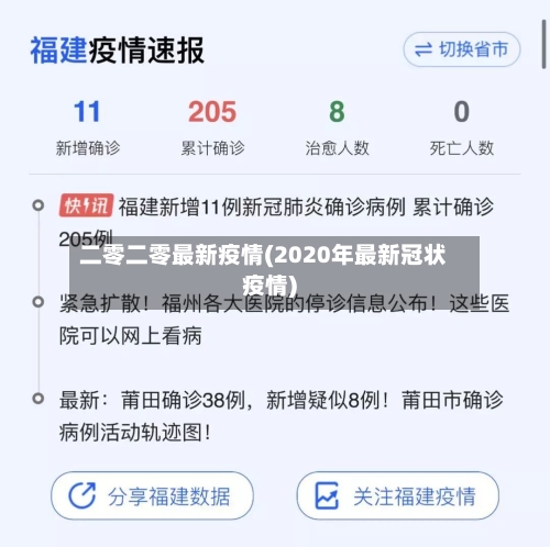 二零二零最新疫情(2020年最新冠状疫情)-第3张图片