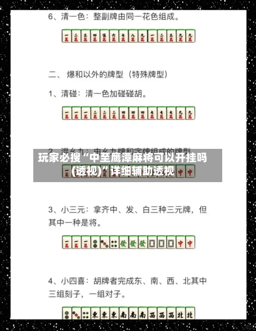 玩家必搜“中至鹰潭麻将可以开挂吗(透视)”详细辅助透视-第1张图片