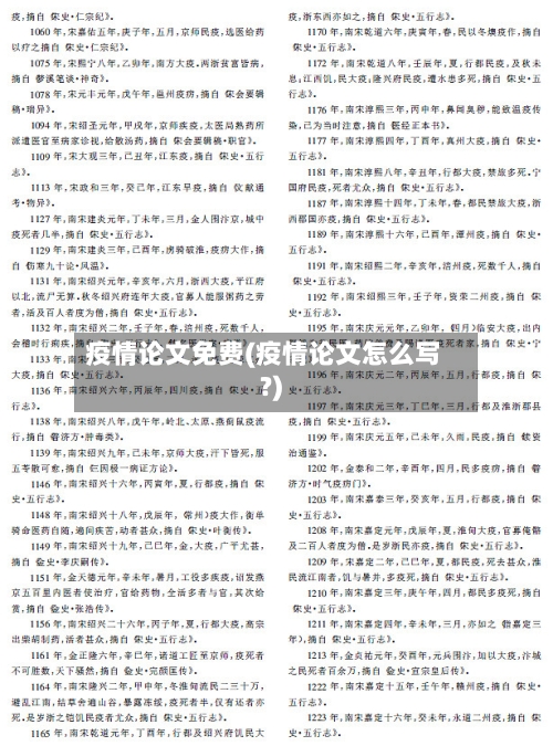 疫情论文免费(疫情论文怎么写?)-第1张图片