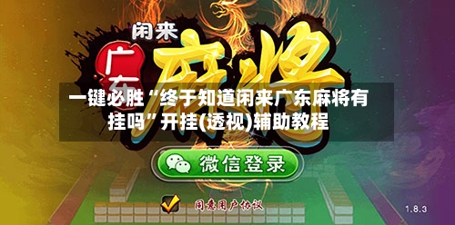 一键必胜“终于知道闲来广东麻将有挂吗”开挂(透视)辅助教程-第1张图片