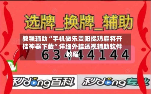 教程辅助“手机微乐贵阳捉鸡麻将开挂神器下载”详细外挂透视辅助软件教程-第1张图片