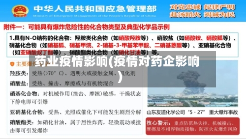 药业疫情影响(疫情对药企影响)-第1张图片