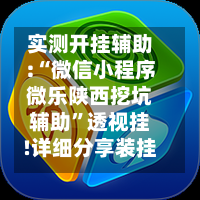 实测开挂辅助:“微信小程序微乐陕西挖坑辅助	”透视挂!详细分享装挂步骤-第1张图片