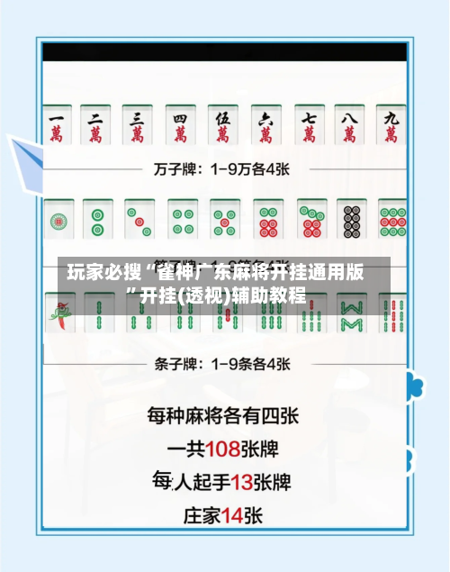 玩家必搜“雀神广东麻将开挂通用版”开挂(透视)辅助教程-第2张图片