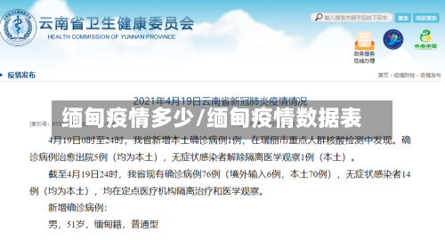 缅甸疫情多少/缅甸疫情数据表-第2张图片