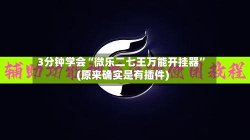 3分钟学会“微乐二七王万能开挂器”(原来确实是有插件)-第1张图片