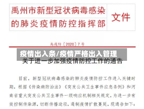 疫情出入条/疫情严格出入管理-第3张图片