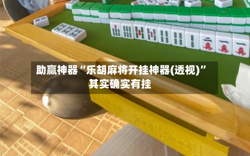 助赢神器“乐胡麻将开挂神器(透视)”其实确实有挂-第2张图片