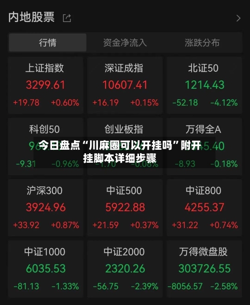 今日盘点“川麻圈可以开挂吗”附开挂脚本详细步骤-第1张图片