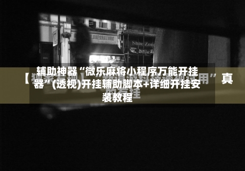 辅助神器“微乐麻将小程序万能开挂器”(透视)开挂辅助脚本+详细开挂安装教程-第3张图片