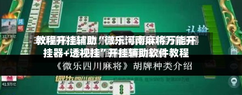 教程开挂辅助“微乐河南麻将万能开挂器+透视挂”开挂辅助软件教程-第3张图片