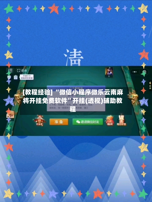 [教程经验] “微信小程序微乐云南麻将开挂免费软件”开挂(透视)辅助教程-第3张图片