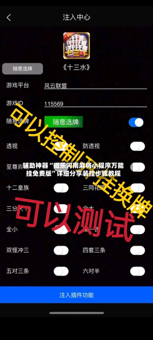 辅助神器“微乐河南麻将小程序万能挂免费版	”详细分享装挂步骤教程-第2张图片