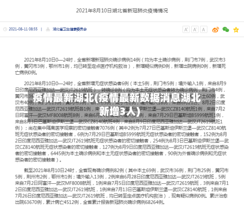 疫情最新湖北(疫情最新数据消息湖北新增3人)-第1张图片