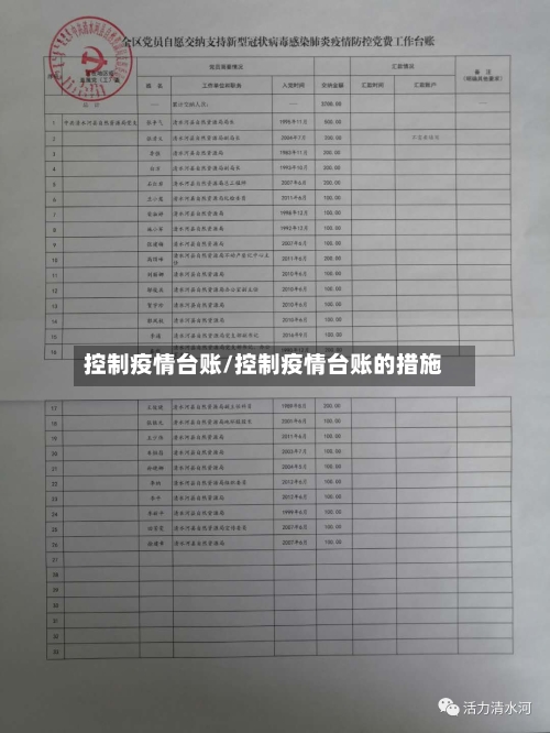 控制疫情台账/控制疫情台账的措施-第2张图片