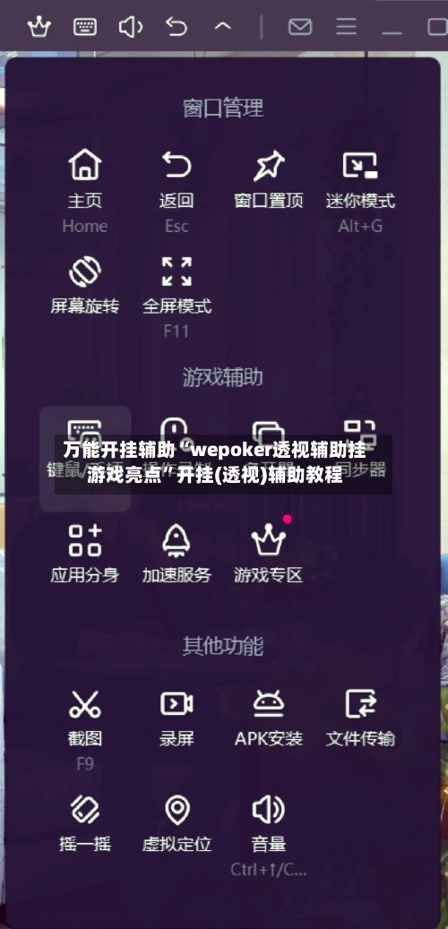 万能开挂辅助“wepoker透视辅助挂游戏亮点”开挂(透视)辅助教程-第2张图片