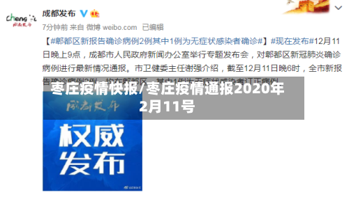 枣庄疫情快报/枣庄疫情通报2020年2月11号-第1张图片