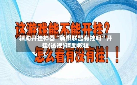 辅助开挂神器“新棋联盟有挂吗	”开挂(透视)辅助教程-第2张图片