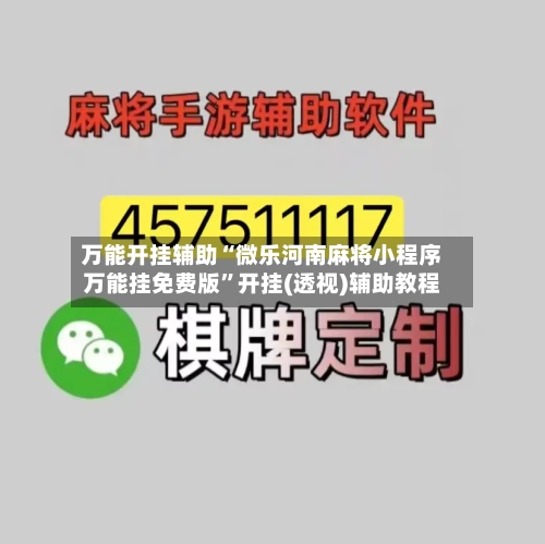 万能开挂辅助“微乐河南麻将小程序万能挂免费版”开挂(透视)辅助教程-第3张图片