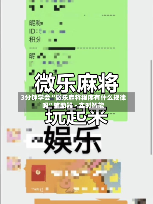 3分钟学会“微乐麻将程序有什么规律吗”辅助器 - 实时智能-第2张图片