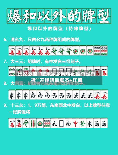 玩家必搜“微乐家乡麻将到底有没有挂”开挂辅助脚本+详细-第2张图片