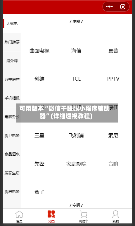 可用版本“微信干瞪眼小程序辅助器	”(详细透视教程)-第1张图片