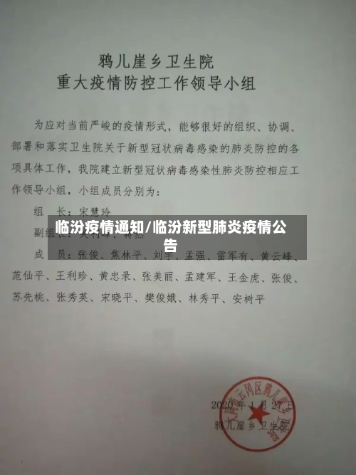 临汾疫情通知/临汾新型肺炎疫情公告-第1张图片