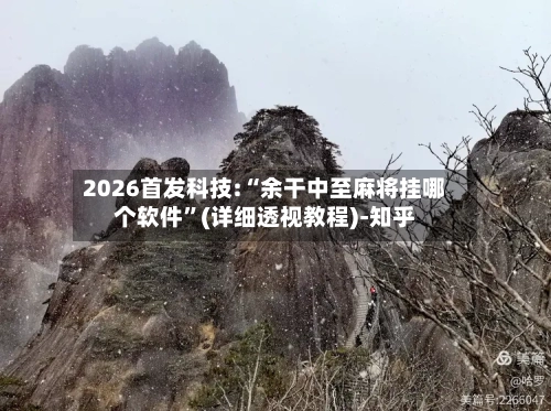 2026首发科技:“余干中至麻将挂哪个软件”(详细透视教程)-知乎-第2张图片
