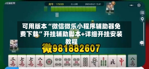 可用版本“微信微乐小程序辅助器免费下载”开挂辅助脚本+详细开挂安装教程-第2张图片