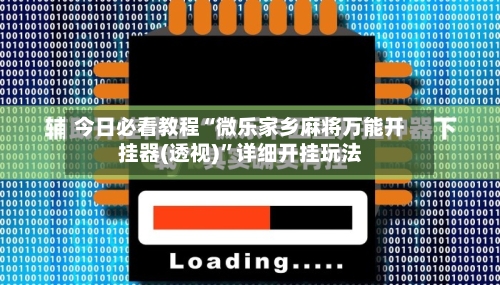 今日必看教程“微乐家乡麻将万能开挂器(透视)”详细开挂玩法-第3张图片