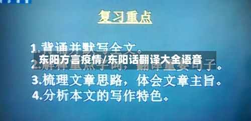 东阳方言疫情/东阳话翻译大全语音-第3张图片