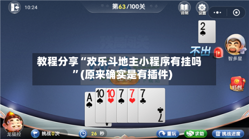 教程分享“欢乐斗地主小程序有挂吗	”(原来确实是有插件)-第1张图片
